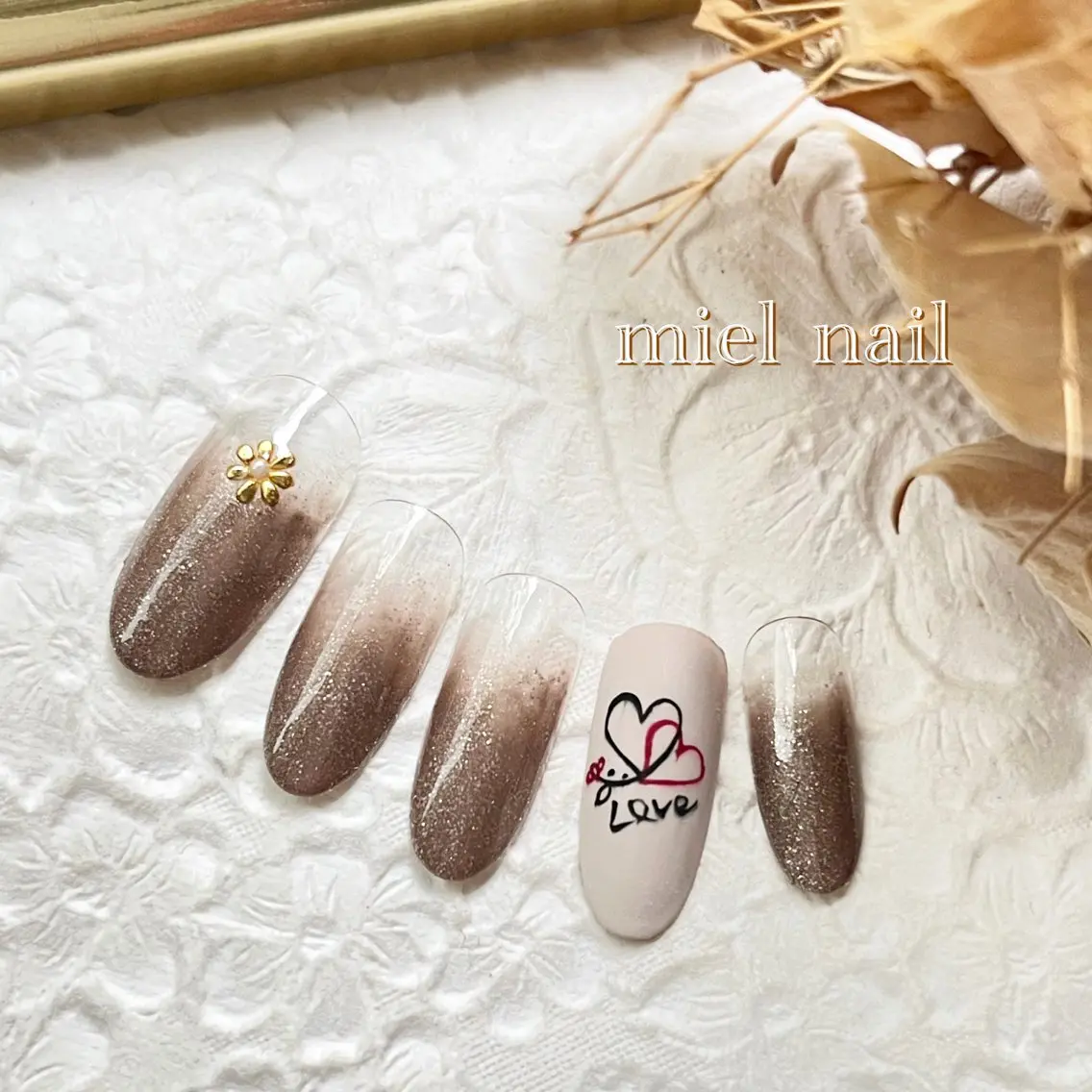 ネイル グラデーション 韓国ネイル マットネイル シンプルネイル miel nailのネイルデザイン