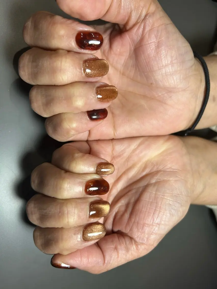 ネイル べっ甲ネイル マグネットネイル A. nailのネイルデザイン