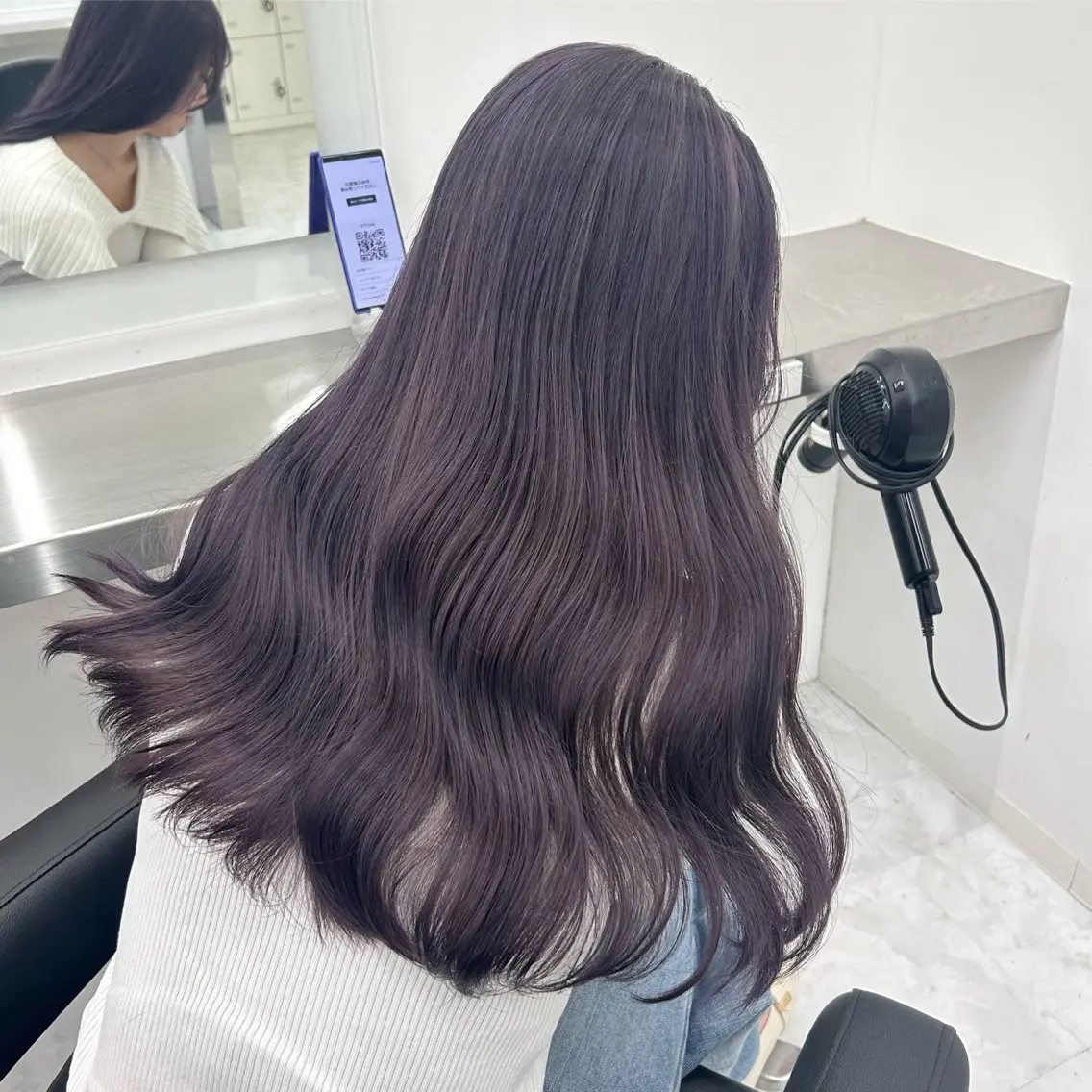 ロング ヘアカラー トリートメント 淡色ラベンダー♡ ニーナ🎀🦙のヘアスタイル
