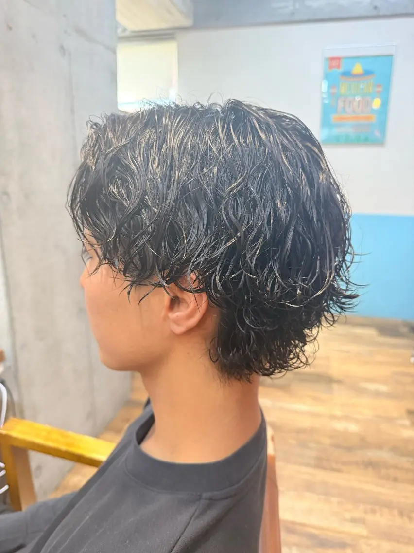 ショート パーマ ヘアアレンジ メンズ パーマ レイヤー/髪質改善/ /北 啓吾のヘアスタイル