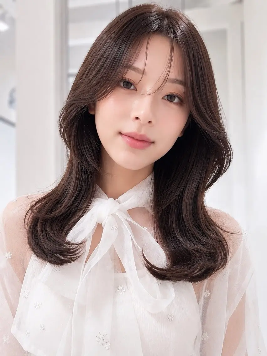 ミディアム カラー カット ヘアカラー トリートメント 🦋韓国風レイヤー/ 艶髪矯正🦋凛太郎のヘアスタイル