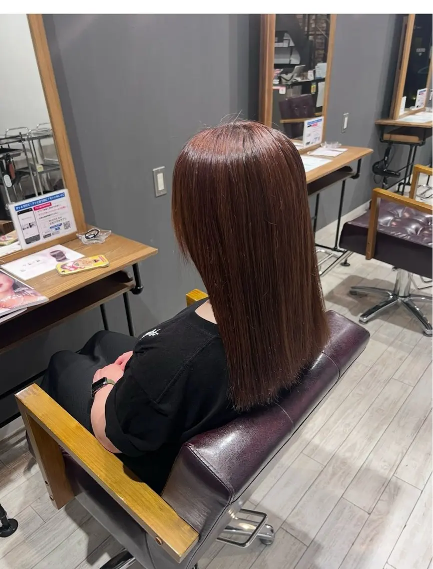 セミロング 縮毛矯正 きづな/郡山駅前/ 美髪矯正/男女歓迎◎のヘアスタイル