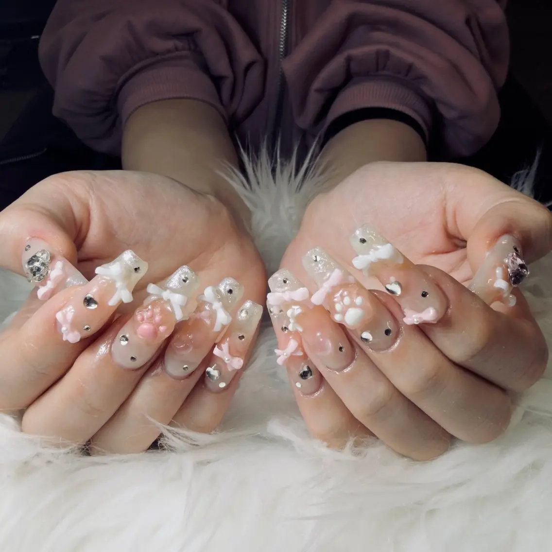 ネイル チークネイル フットネイル フレンチネイル グラデーション 韓国ネイル YUKI NAILのネイルデザイン