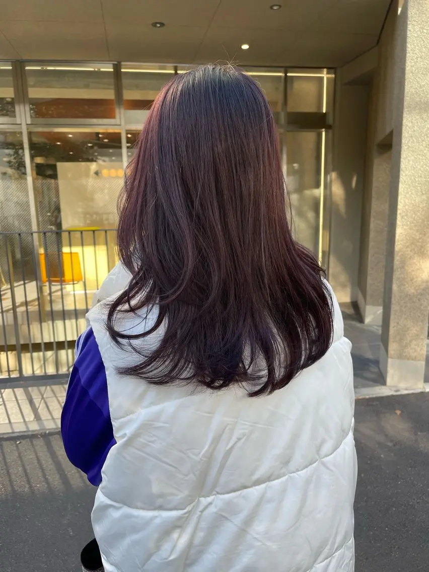 ミディアム ヘアカラー トリートメント ヘッドスパ 透明感/レイヤー スタイル🤎mamiのヘアスタイル