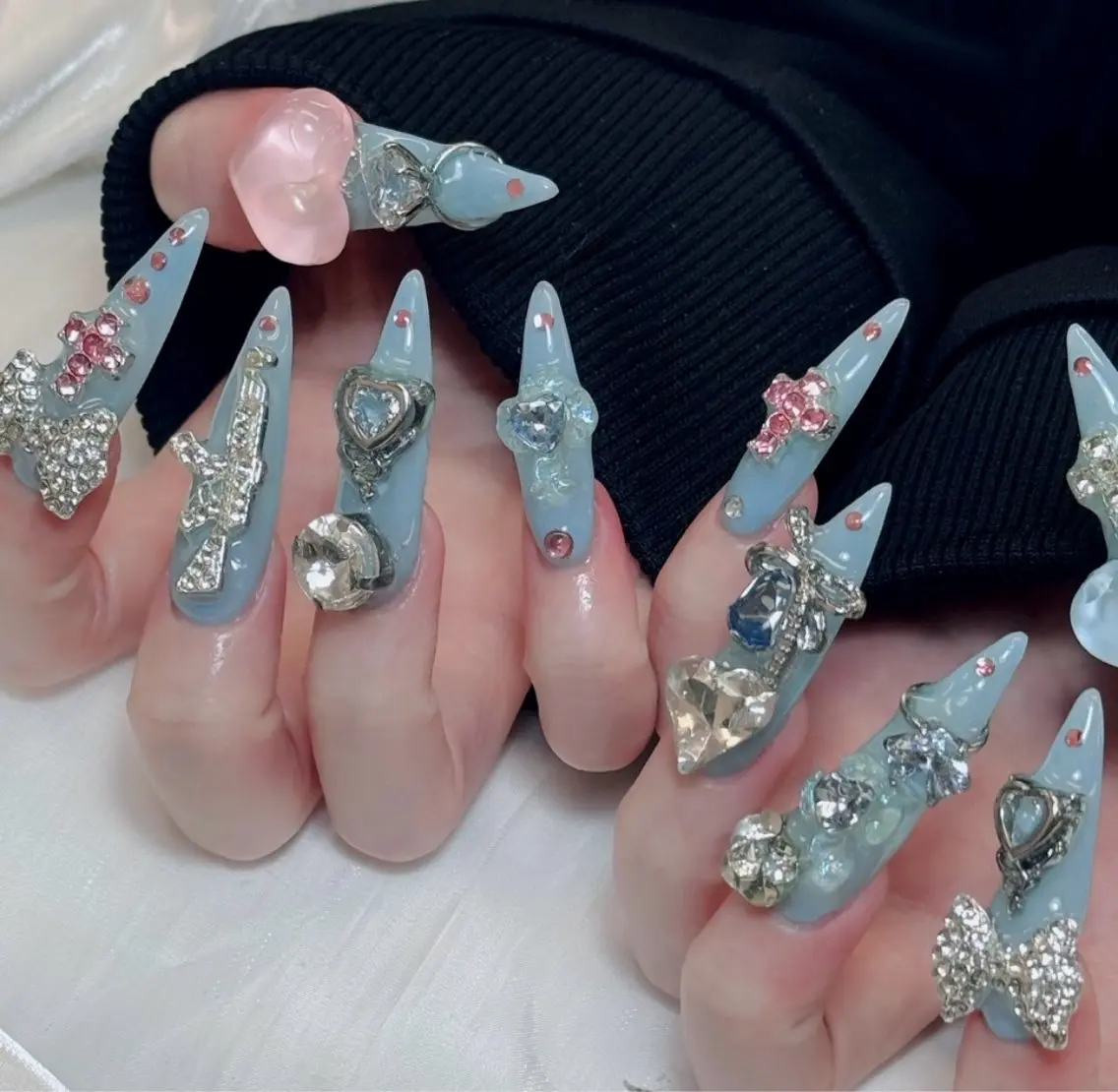 ネイル アートネイル オーロラネイル チークネイル 長さ出し フットネイル Chan nailsのネイルデザイン