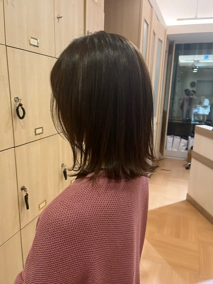 ミディアム カラー ボブレイヤー ボブ レイヤーカット Ha naのヘアスタイル