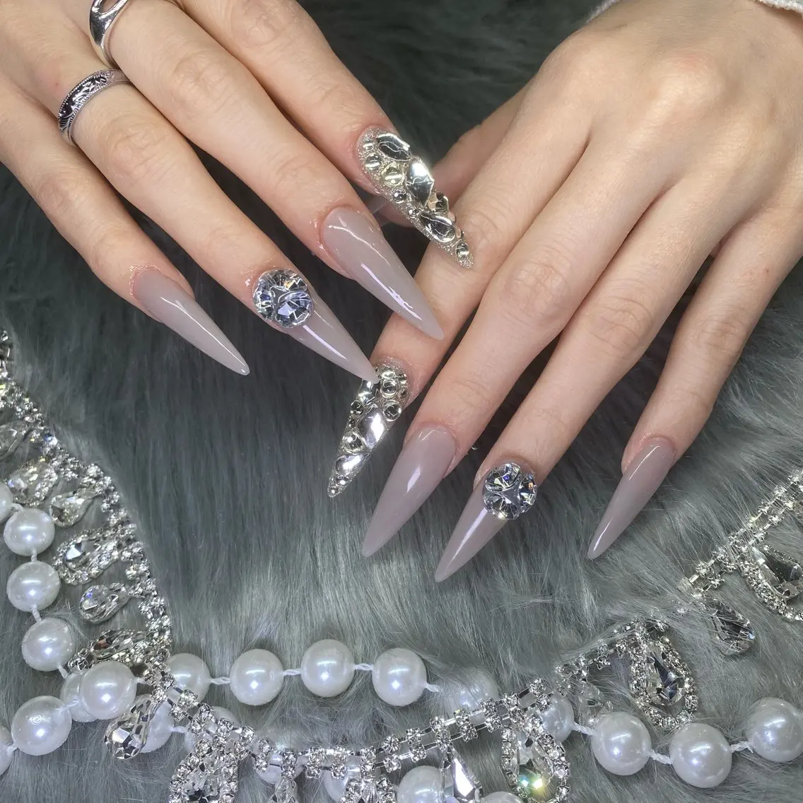 ネイル アートネイル フレンチネイル ジェルネイル 韓国ネイル ロングネイル ハンドネイル Nail Salon Growのネイルデザイン