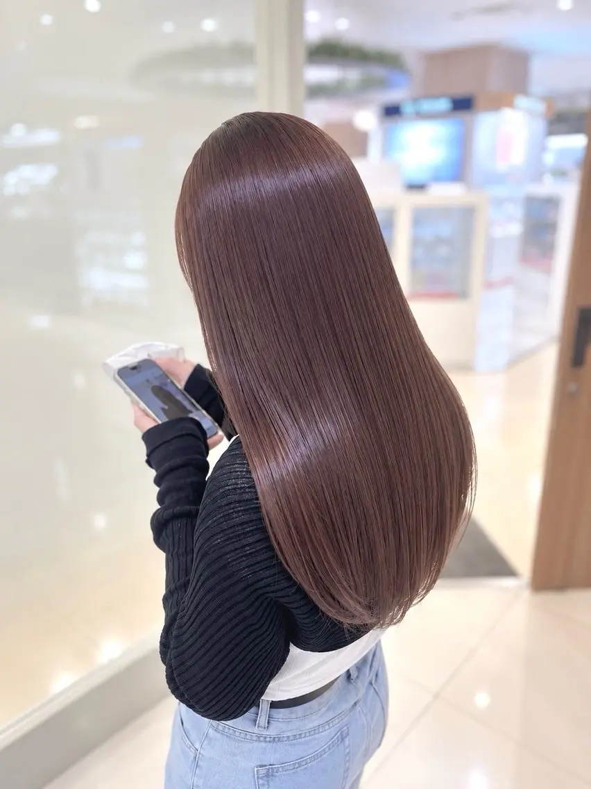 ロング カット ヘアカラー トリートメント 似合わせカラー/艶 髪質改善/ヨシザキのヘアスタイル