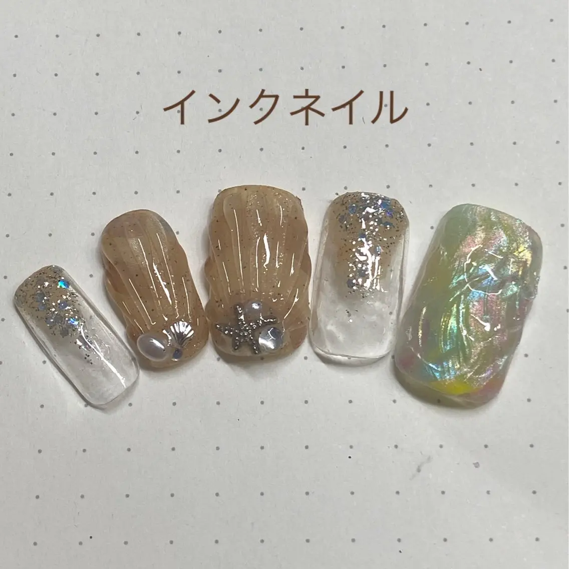 ネイル アートネイル クリアネイル シンプルネイル ネイリスト aicoのネイルデザイン