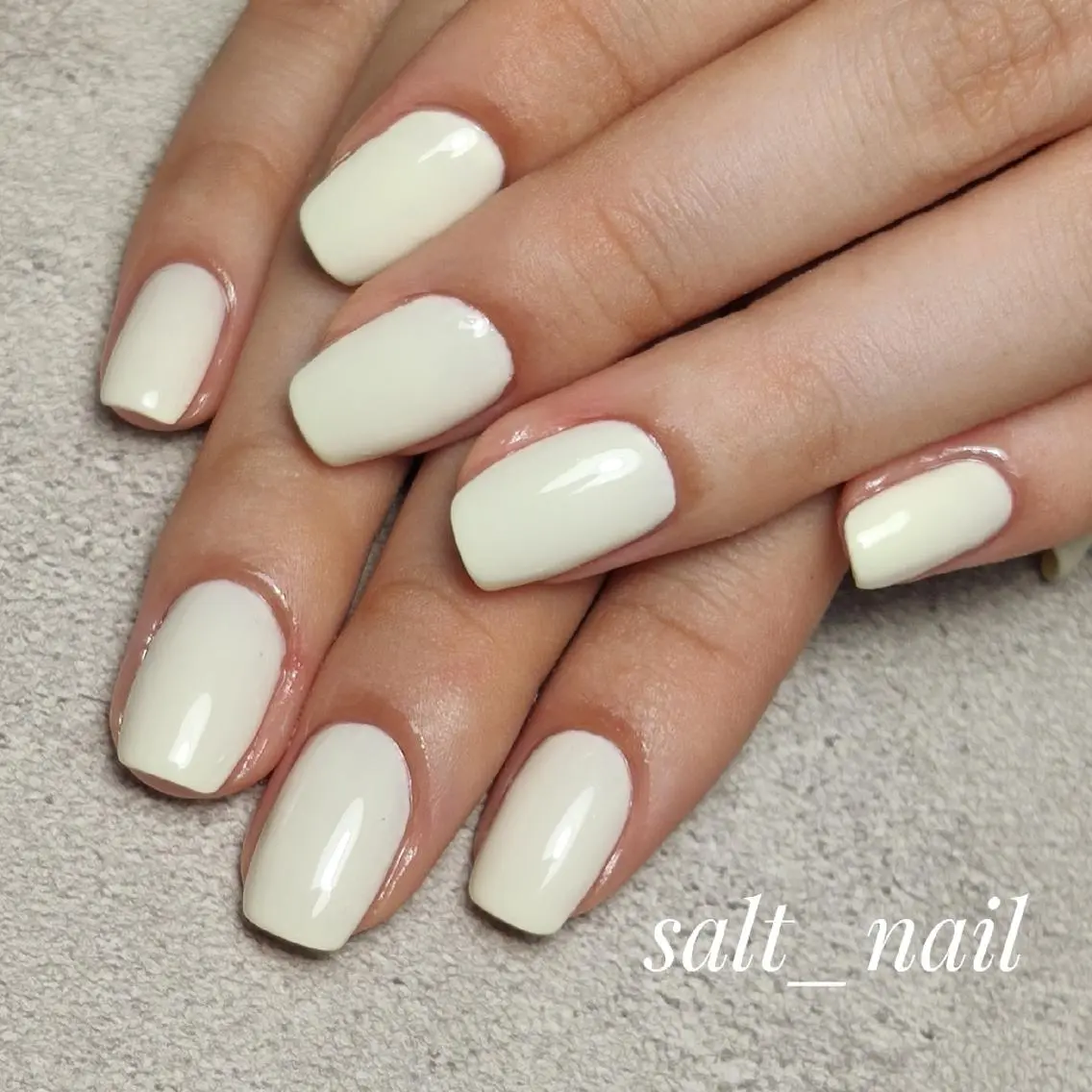 ネイル ワンカラーネイル スクエアネイル ハンドネイル 個人サロン saltnailのネイルデザイン