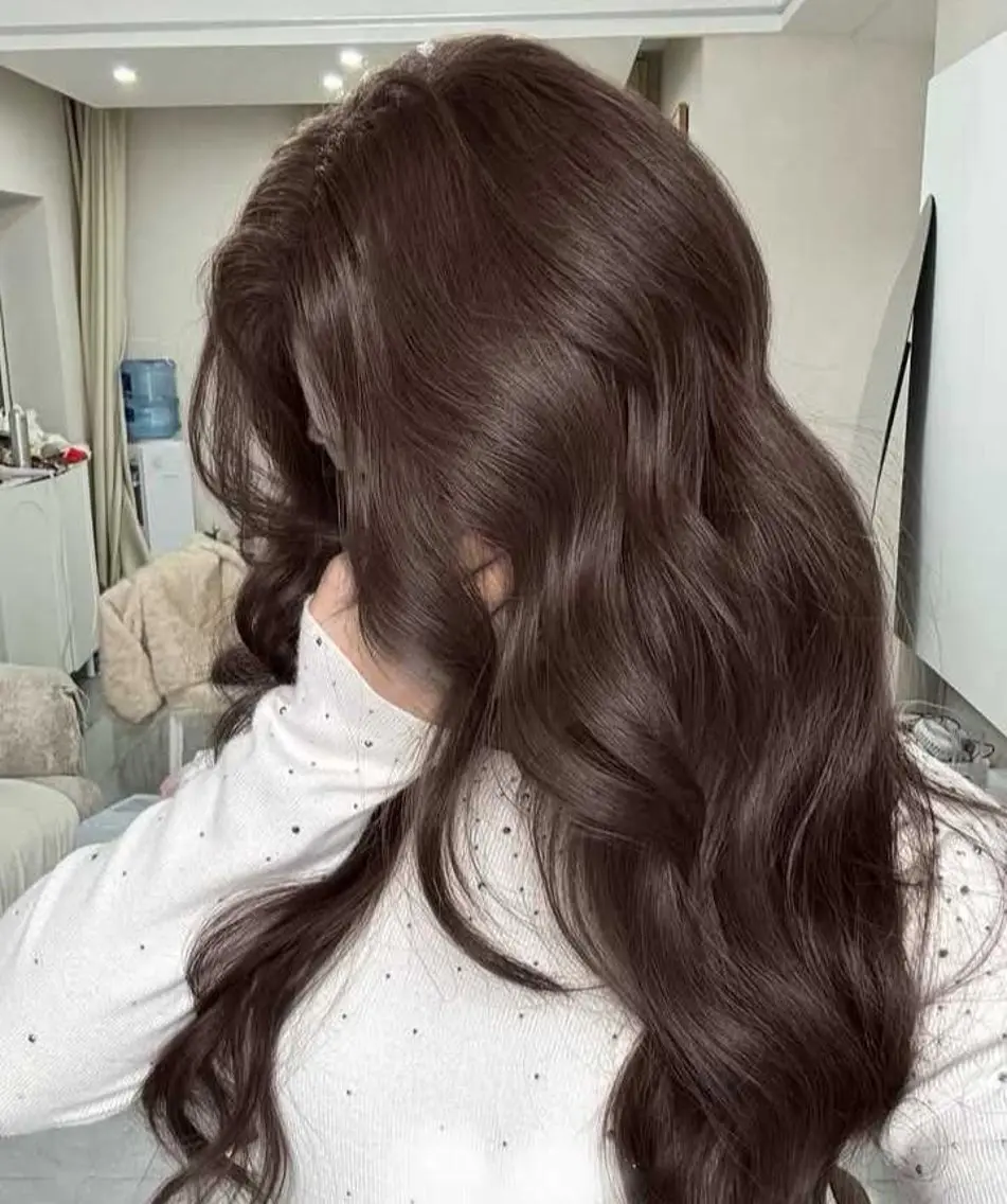 ミディアム カラー ヘアカラー トリートメント ショコラ🤎チョコ 🍫マロン🌰暗髪のヘアスタイル