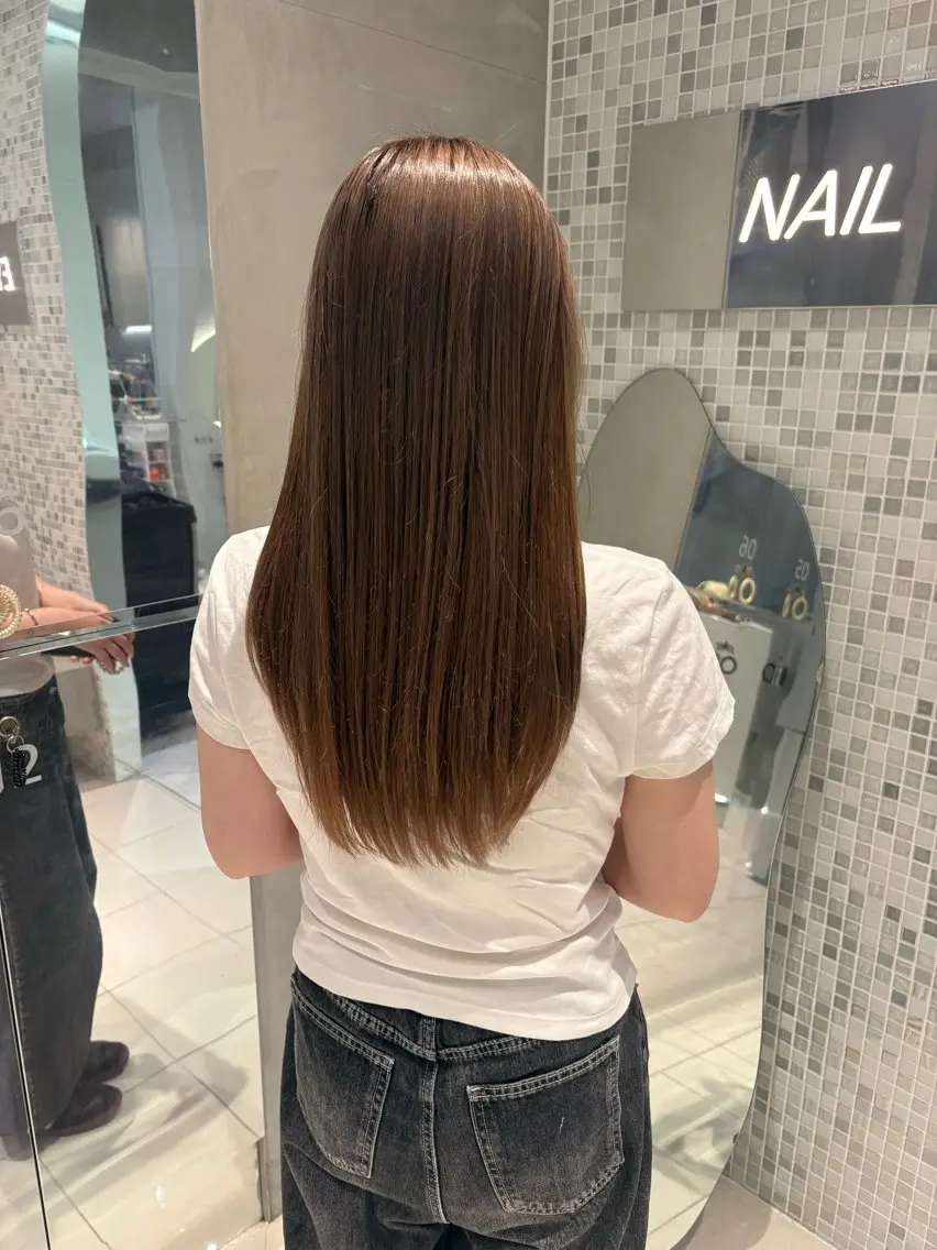 ロング カラー ベージュカラー ブリーチ ヘーゼル ヘアカラー 透明感カラー🫧 nanohaのヘアスタイル