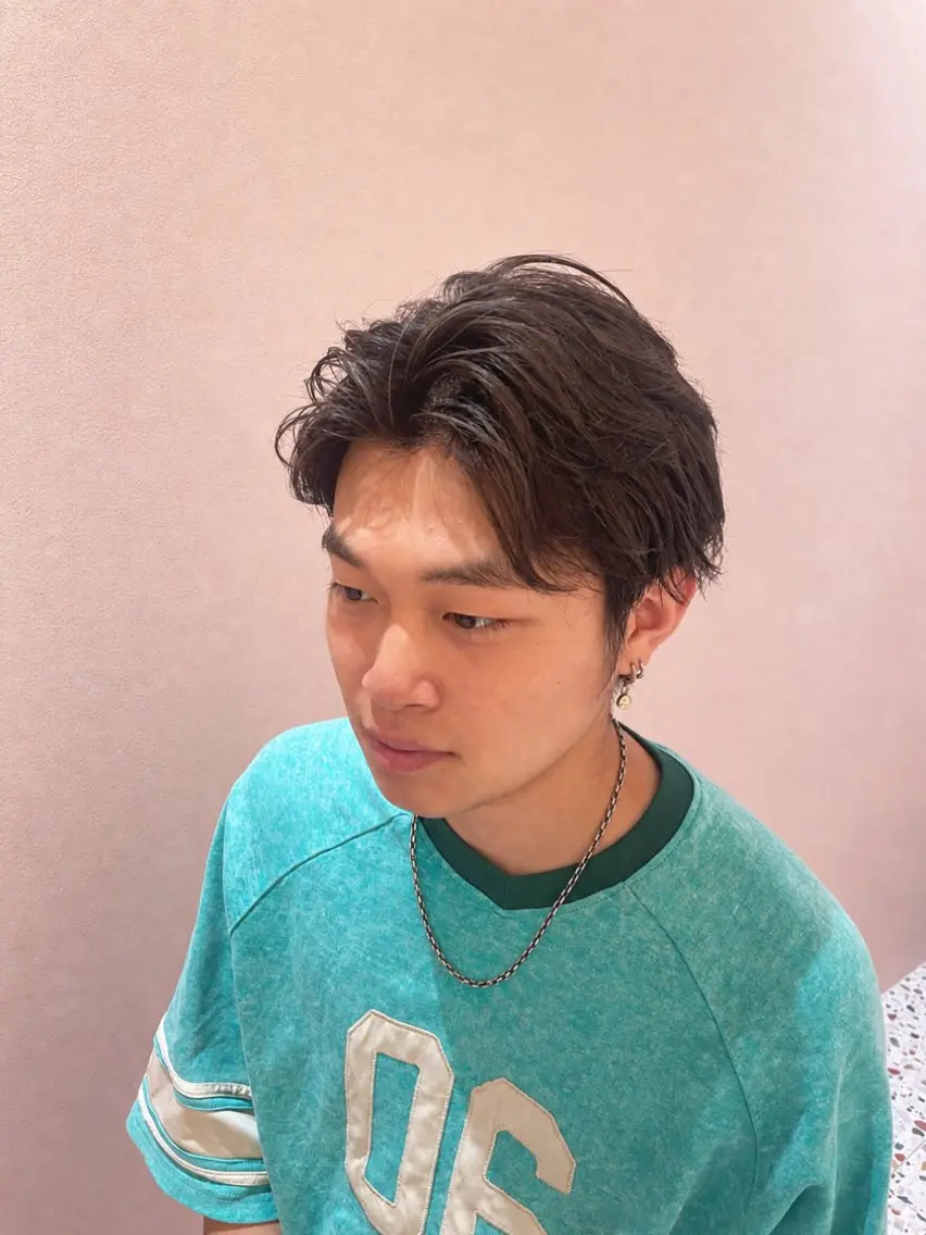 カラー メンズ ブラウンカラー ヘアカラー 渡辺 優のヘアスタイル