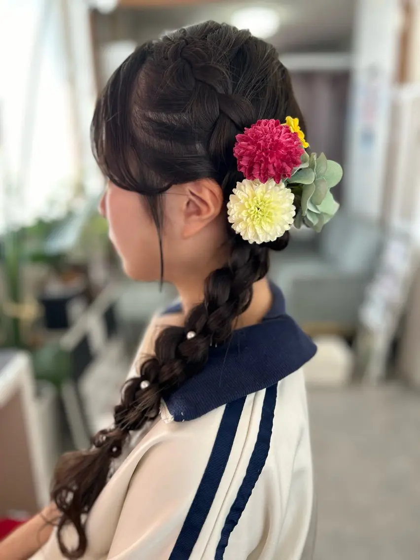 ロング 浴衣 北本 美幸のヘアスタイル