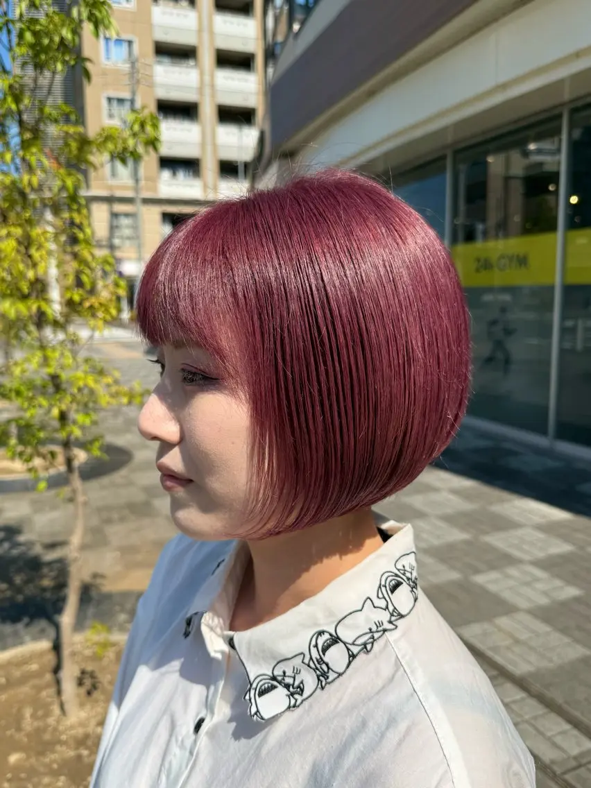 ショート カラー 透明感カラー ピンクカラー カット ヘアカラー BRANCHÈ海 /髪質改善/透明感のヘアスタイル