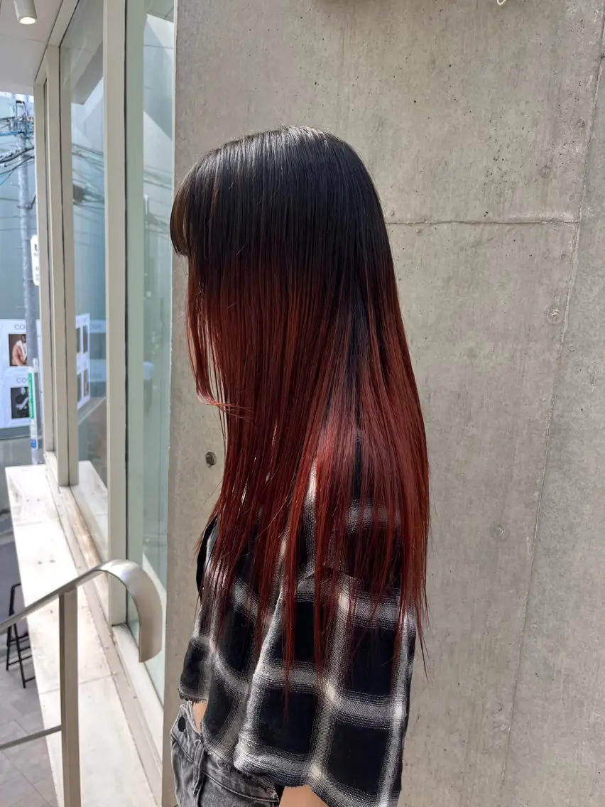 ミディアム カラー カット ヘアカラー トリートメント 縮毛矯正ボブ&顔まわ レイヤー♡TOMOEのヘアスタイル