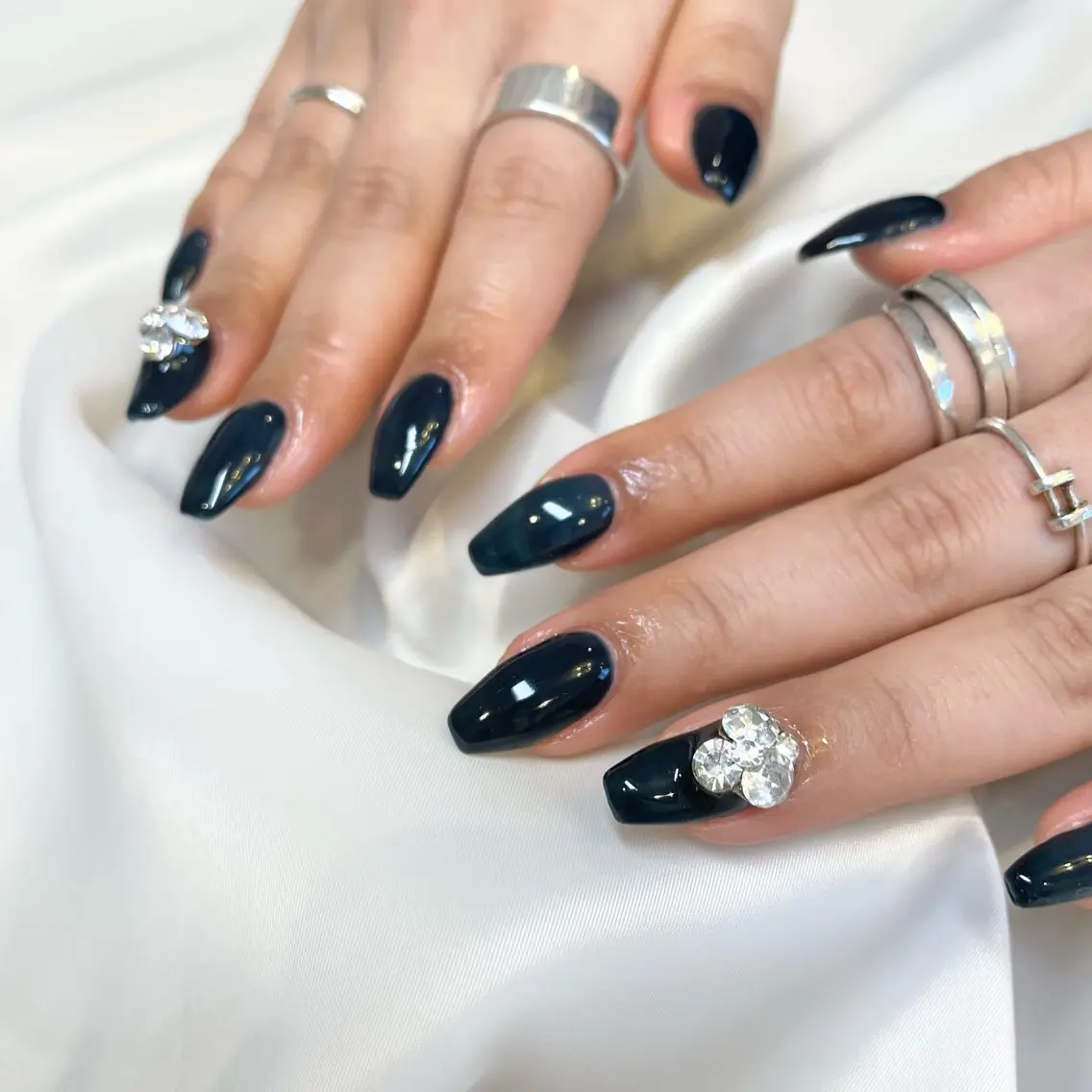 ネイル ブルー ハンドネイル ui nailのネイルデザイン