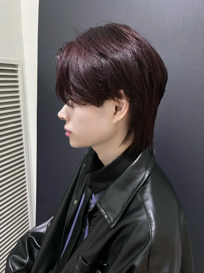 ショート カラー メンズ カット ヘアカラー 大阪韓国メンズ特化 LUNAのヘアスタイル