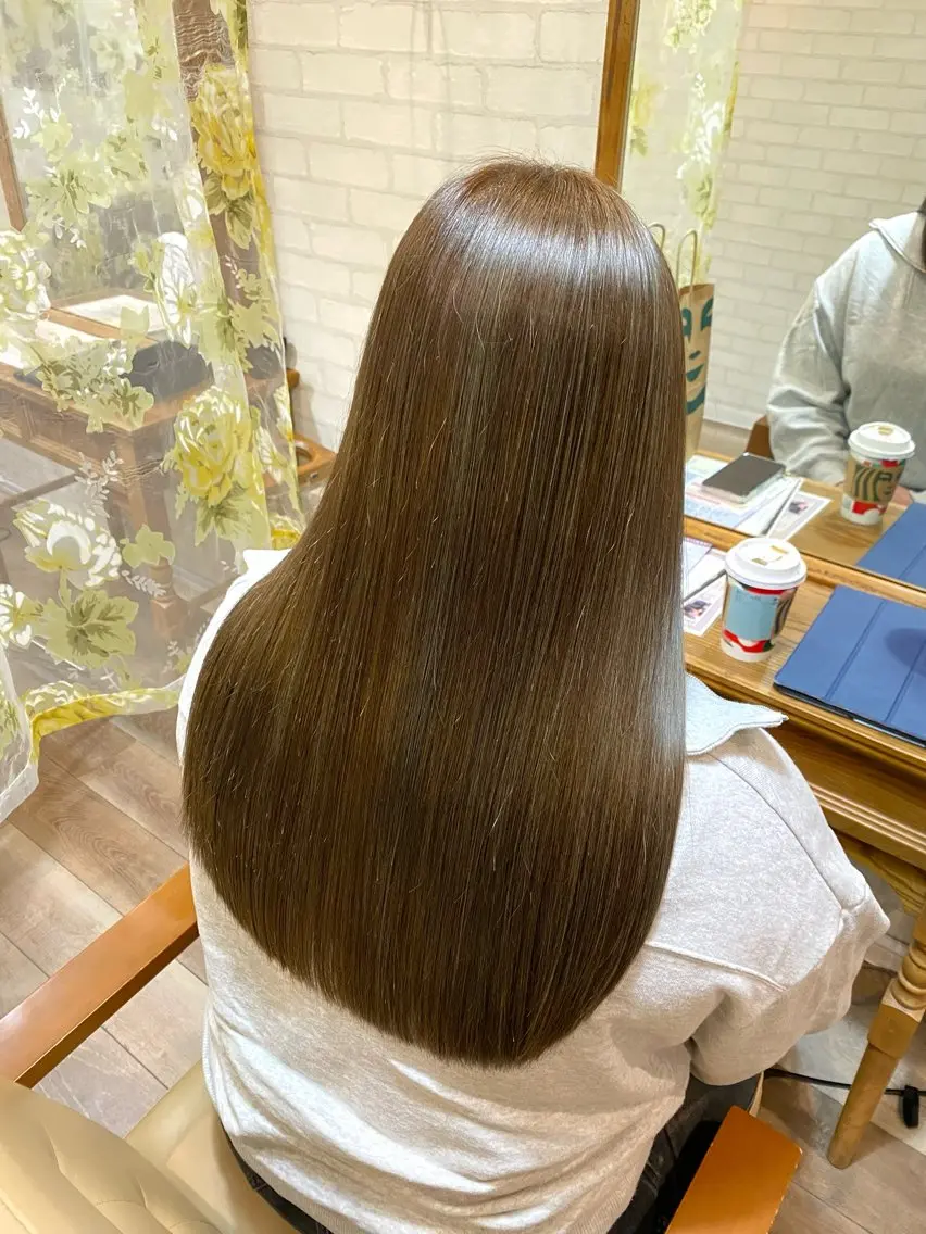 ロング カラー ヘアカラー トリートメント ヘッドスパ Aujuaソムリエ 🎨‎♡HARUのヘアスタイル