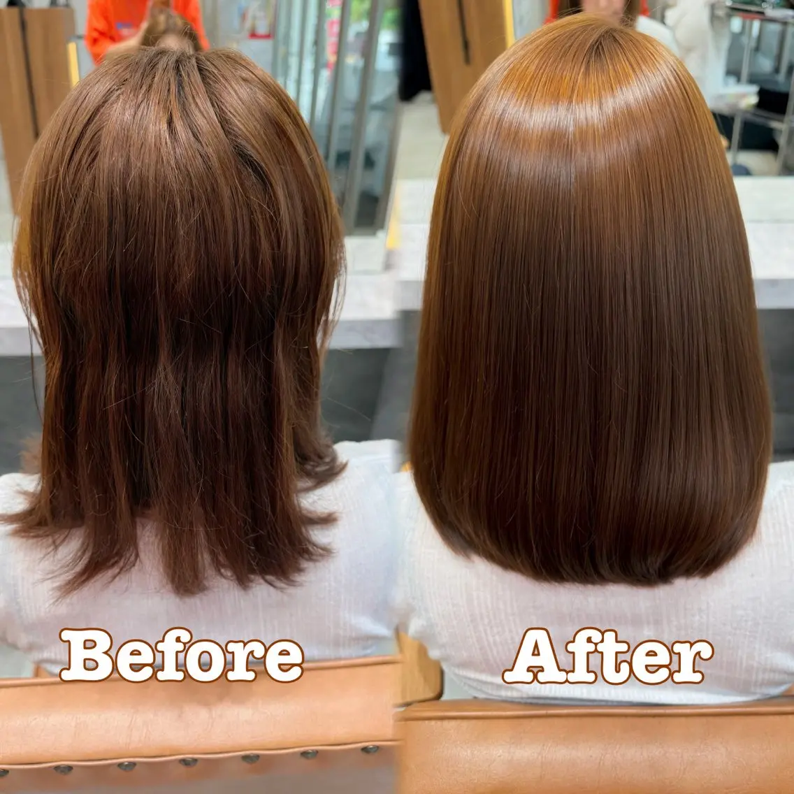 ミディアム 縮毛矯正 関口 知佳のヘアスタイル