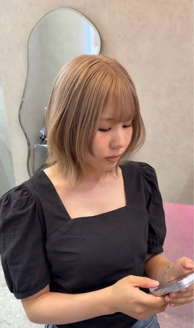 ショート カラー ヘアカラー トリートメント レイヤーダブルカラー KYONのヘアスタイル