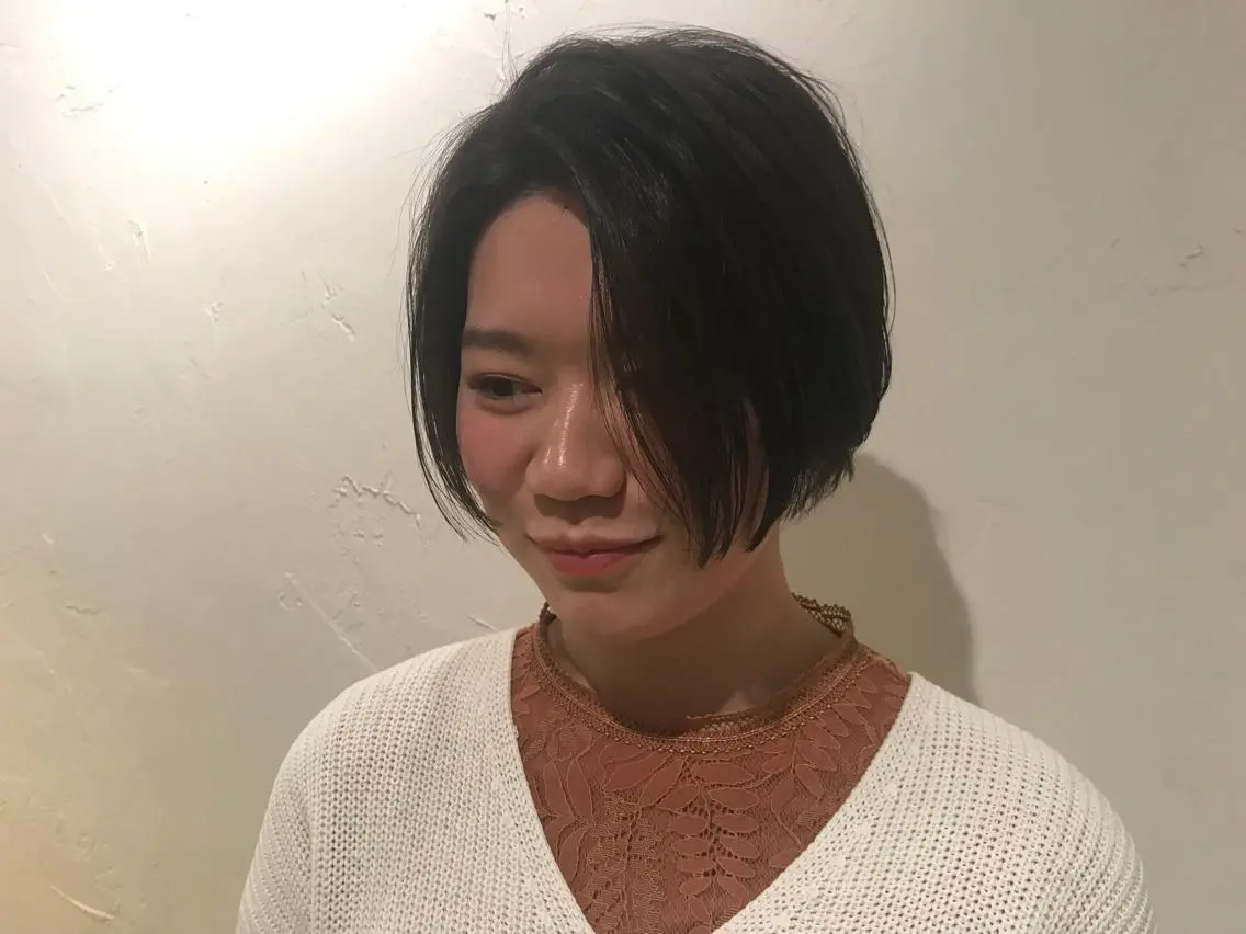 ショート カラー オリーブ透明感カラー 表参道/MIKUのヘアスタイル