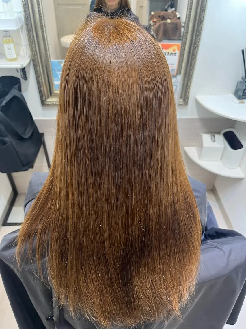 ロング ヘアカラー トリートメント 🎀 ヘアセット 縮毛矯正/ハルナ🎀のヘアスタイル