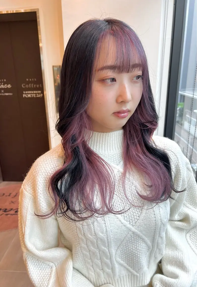 🎗️イヤリング(インナー)カラー+トリートメント🎗️/超音波アイロンTr付の写真