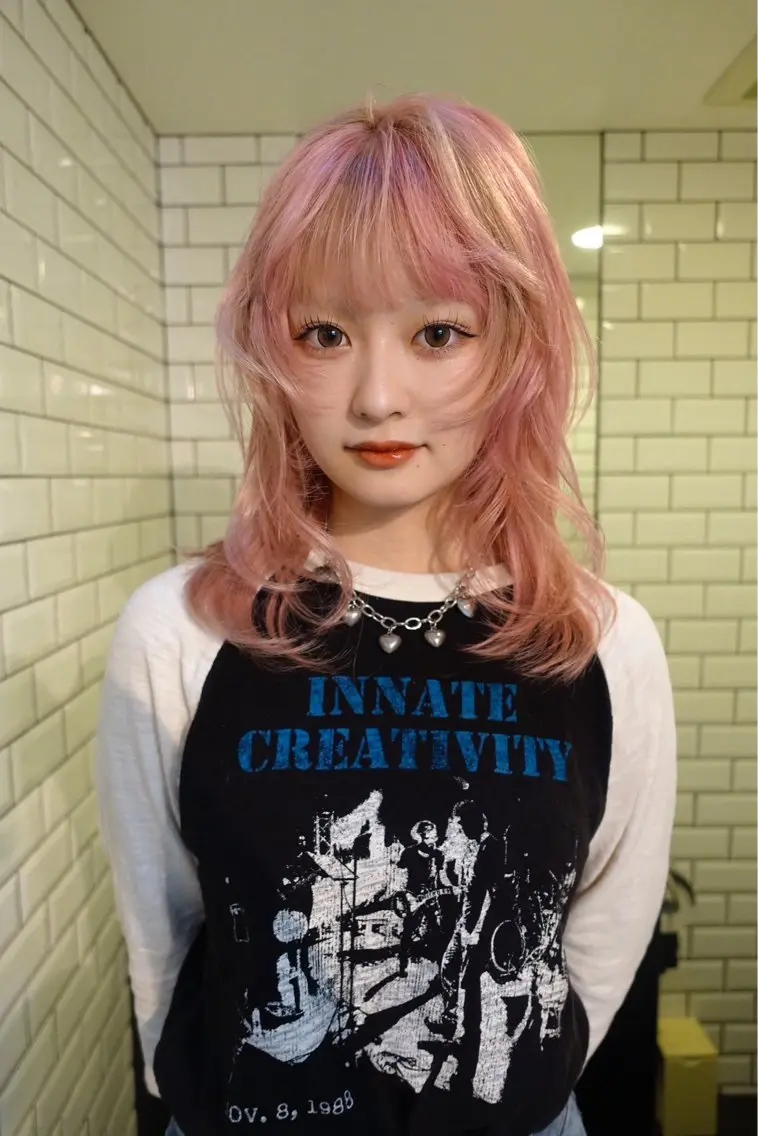 ミディアム カラー minto/ パーマモデル募集中のヘアスタイル