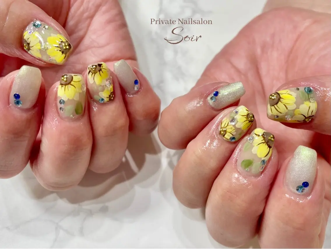 ネイル 持ち込み ハンドネイル nail soirのネイルデザイン