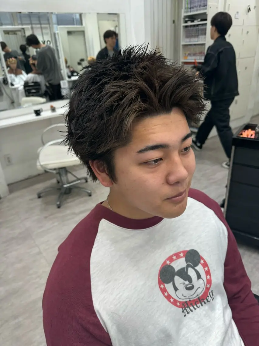 ショート メンズ カット トリートメント ヘアセット メンズ専門美容師店長 💈高橋和真💈のヘアスタイル