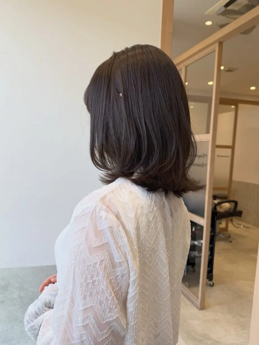ミディアム カット ヘアカラー トリートメント 𓍯柔らかhair 𓍯 yukinoのヘアスタイル