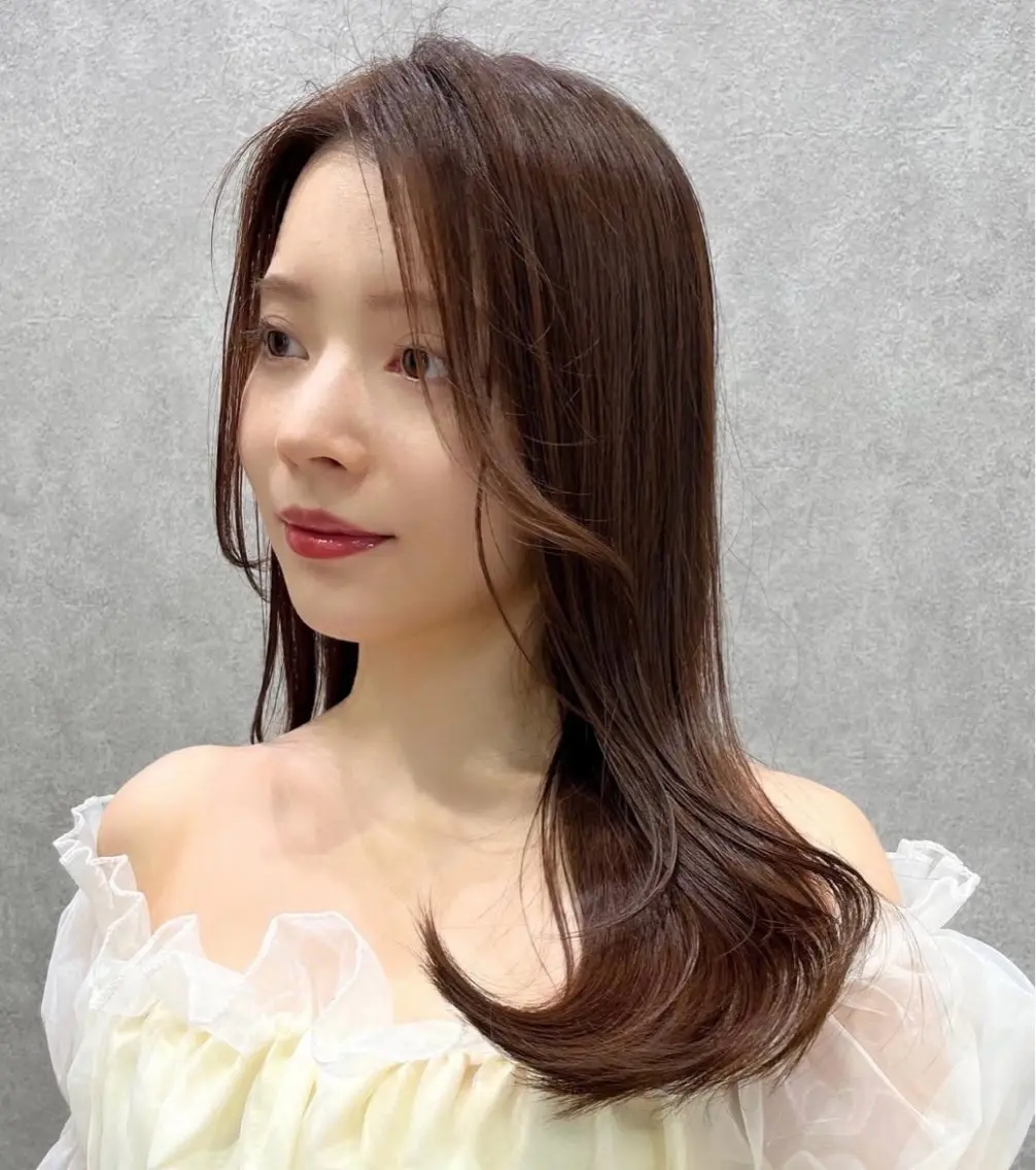 ロング カラー 韓国ヘア/レイヤー/ 🤍ayumuのヘアスタイル