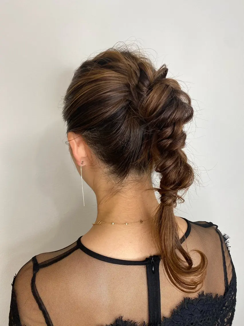 セミロング ヘアアレンジ Hiroshi ヒロシのヘアスタイル
