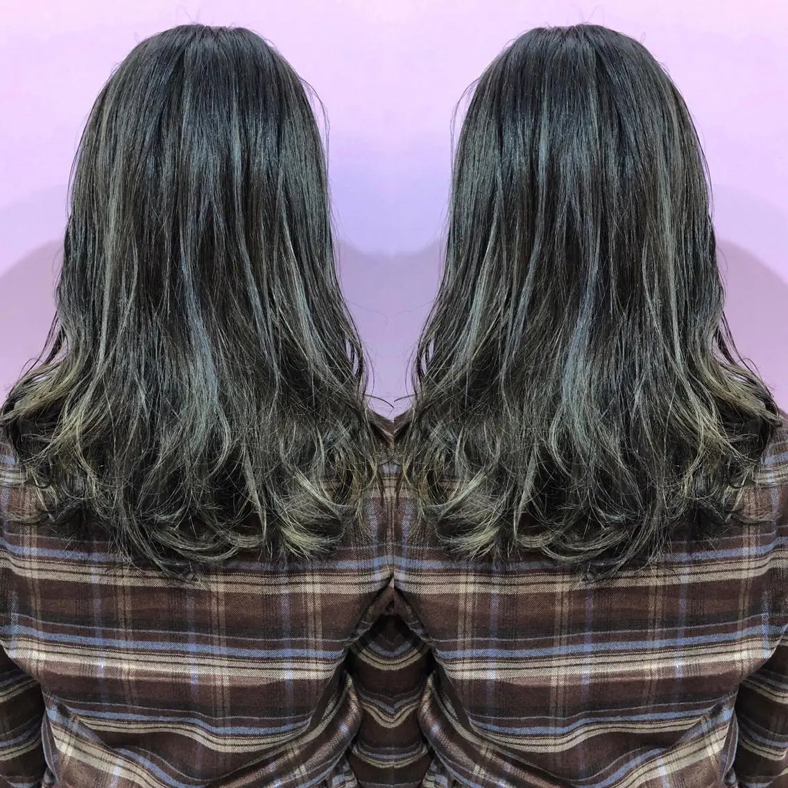 ロング カラー パーマ ロングレイヤー ブリーチ ケアブリーチ ダブルカラー ハイライトカラー 細川 亮のヘアスタイル