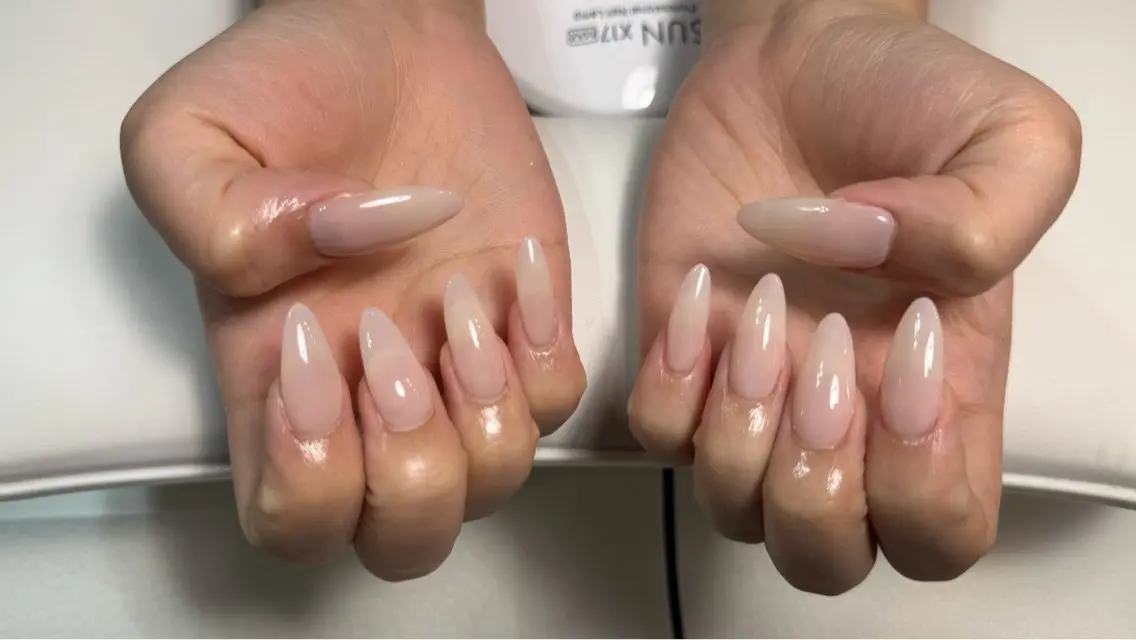 【オフ有無】🌝HAND 長さ出しワンカラー/ラメグラ🌝の写真