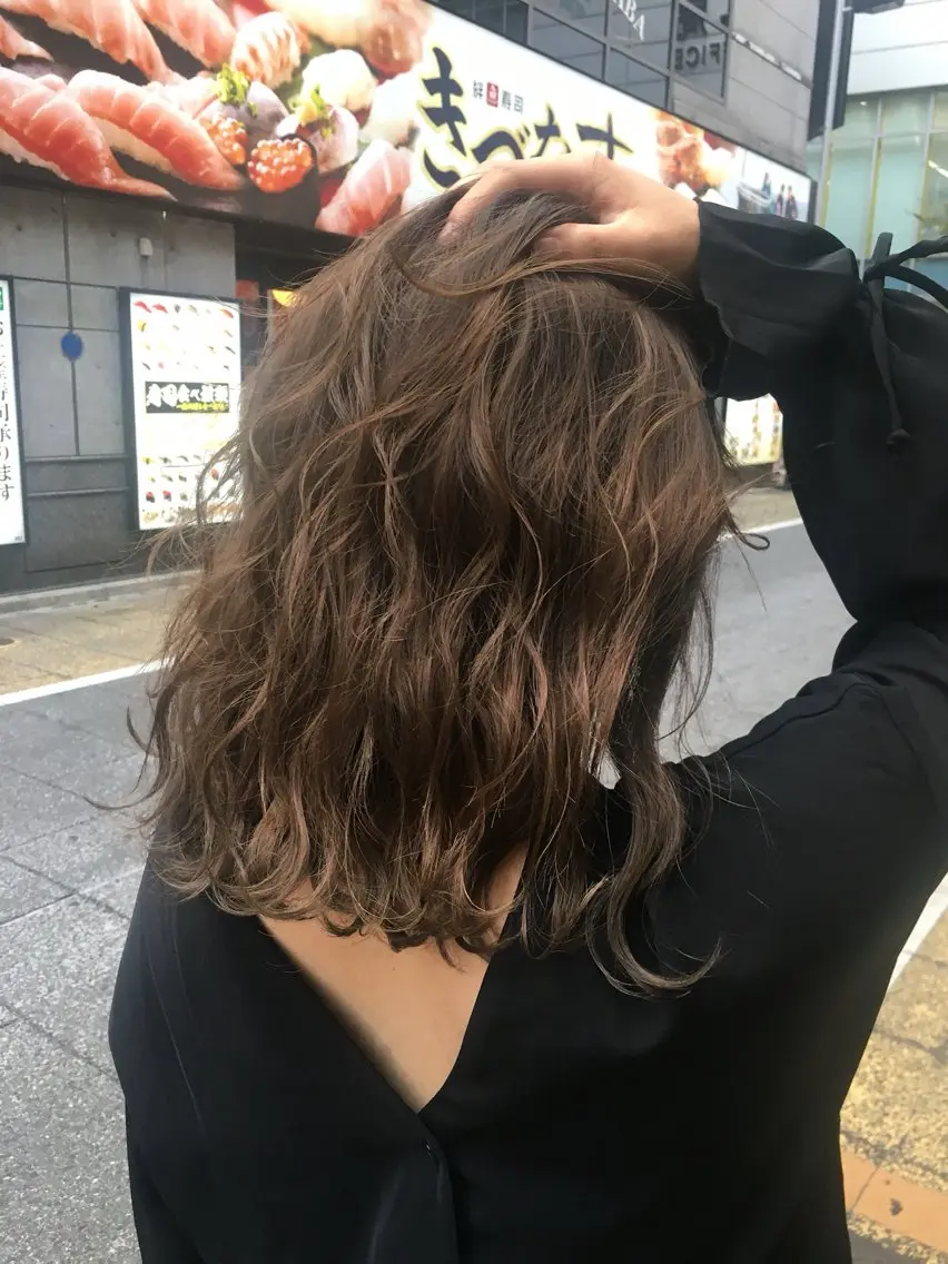 ミディアム カラー カット ヘアカラー トリートメント ハイライト/透明感 カラー🏝️あんじゅのヘアスタイル