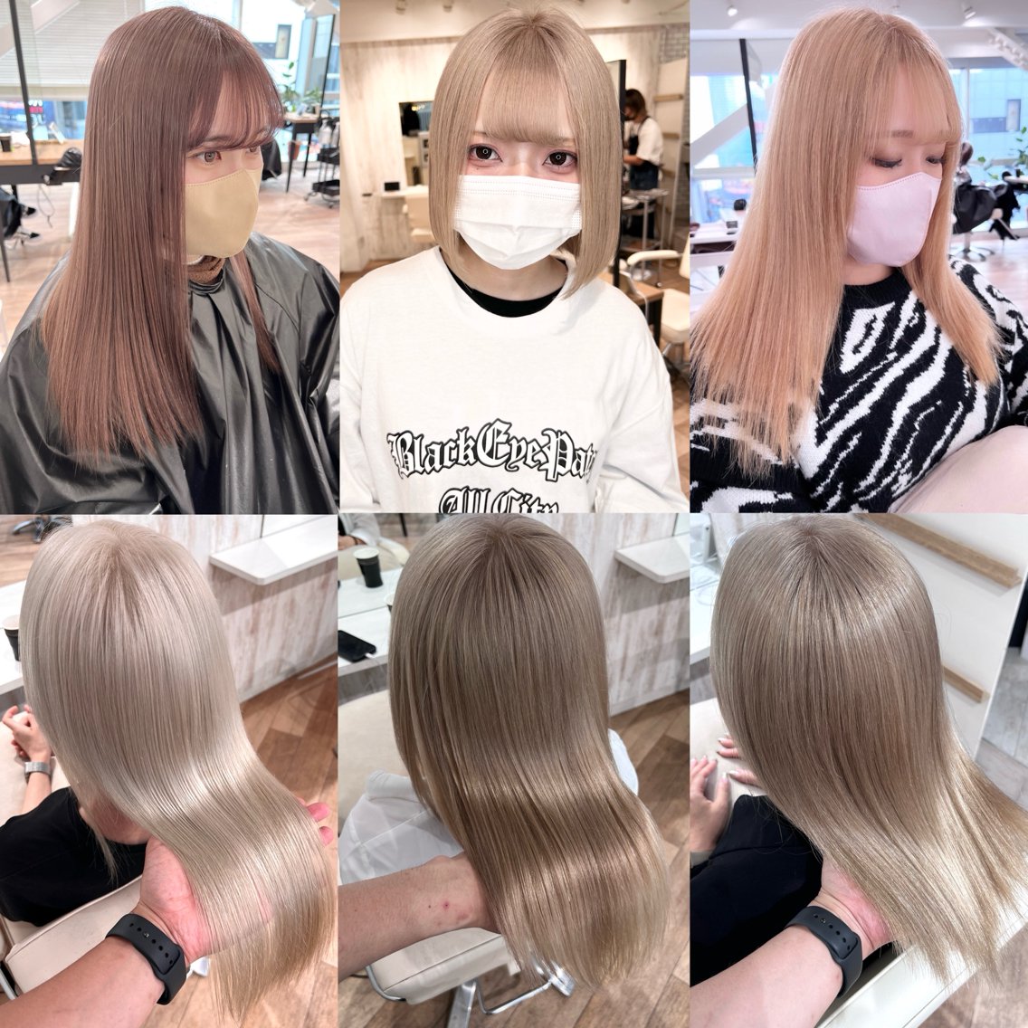 セミロング 💛NOZOMI💛 ハイトーンカラーのヘアスタイル