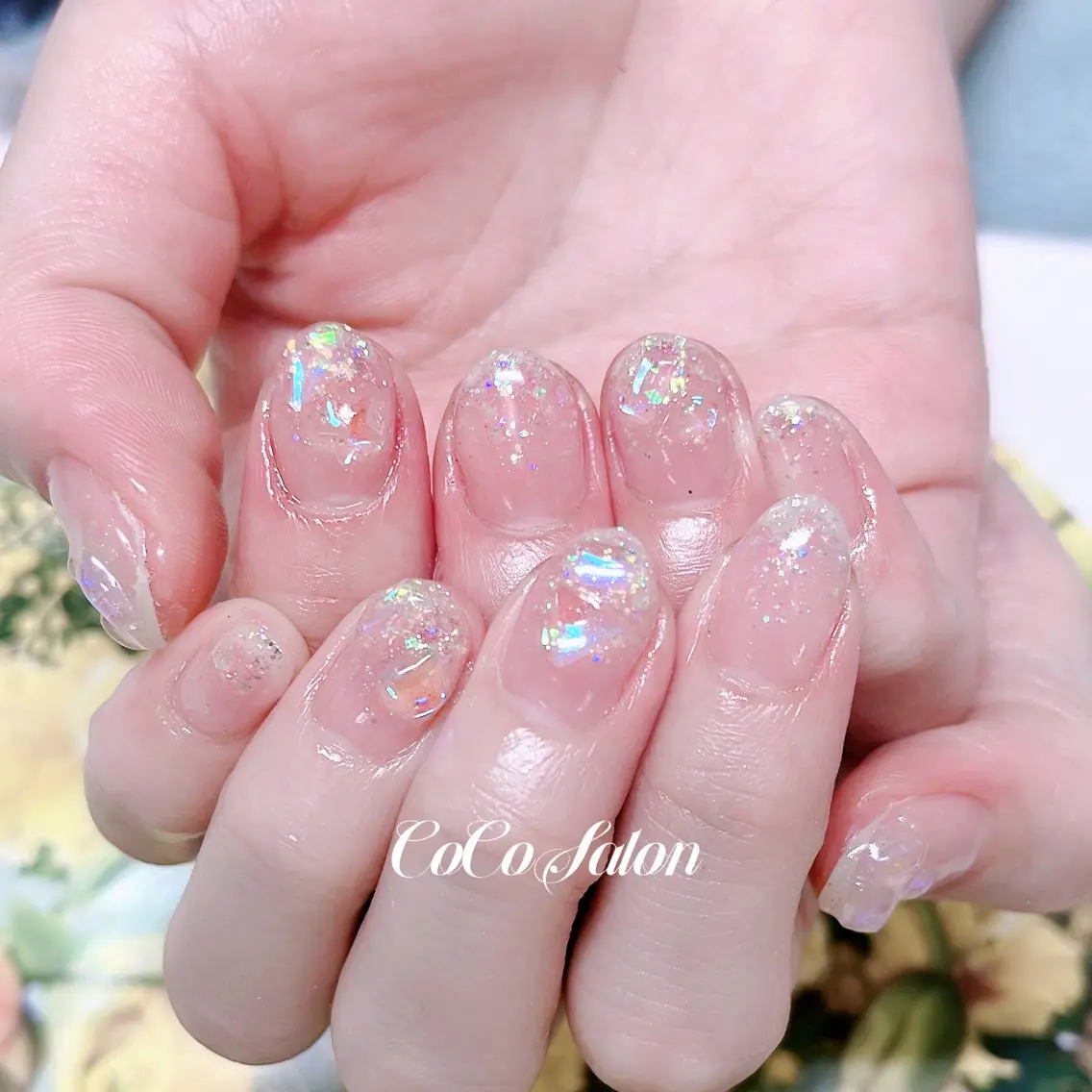 ネイル オーロラネイル ジェルネイル グラデーション ホログラムネイル 氷ネイル・うるうるネイル CoCoSalon ネイル/まつ毛予約のネイルデザイン