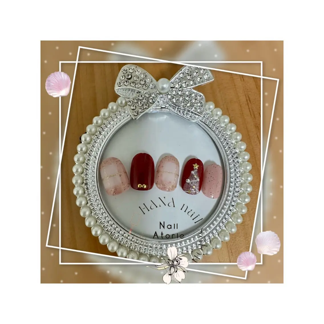 ネイル 冬ネイル クリスマス ハンドネイル HaNA nail salonのネイルデザイン