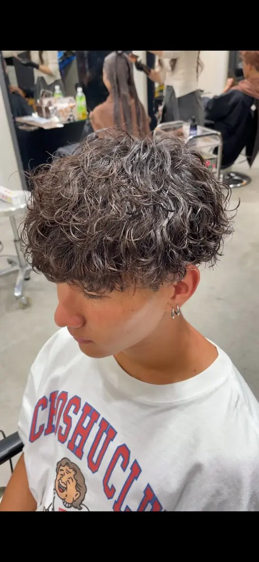 パーマ メンズ カット パーマ fifth 肥田泰輝のヘアスタイル