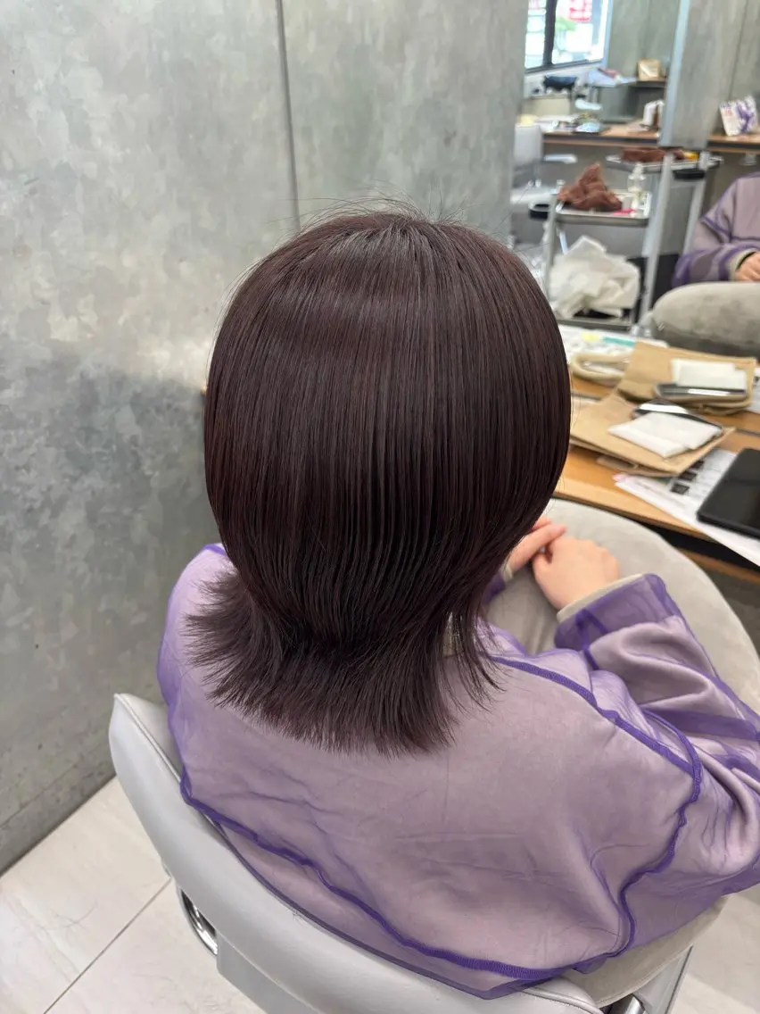 ミディアム カット ヘアカラー 🍒BASSA池袋 🍋momo🍒のヘアスタイル