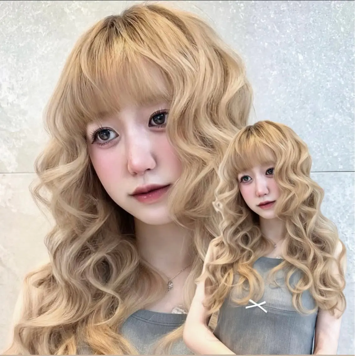 ロング カラー パーマ ヘアアレンジ ヘアカラー トリートメント 韓国/池袋ワンカラー 🖤kaede🖤のヘアスタイル