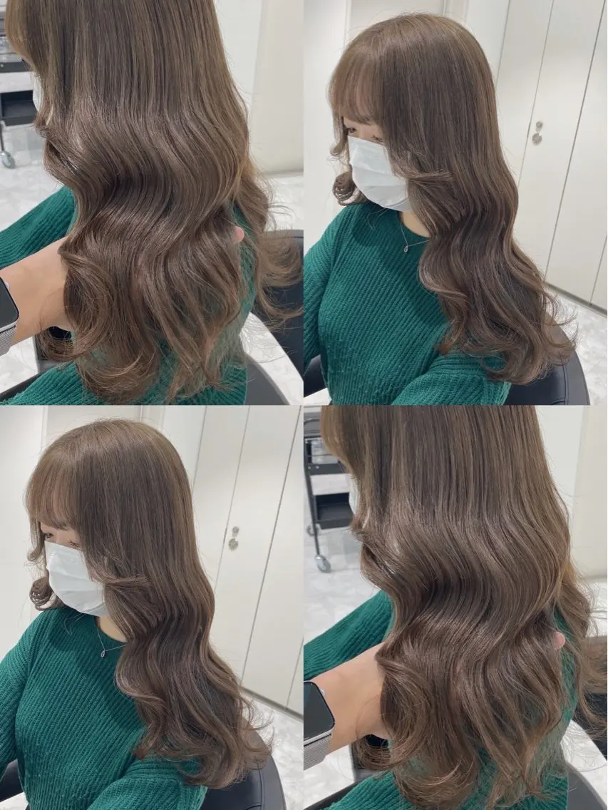 セミロング カラー センターパート特化 井上健太のヘアスタイル
