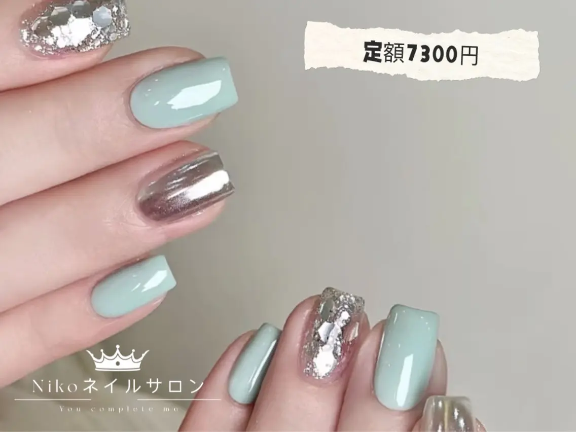 ネイル チークネイル フットネイル フレンチネイル ジェルネイル ガラスフレンチ Nikosalon rikoのネイルデザイン