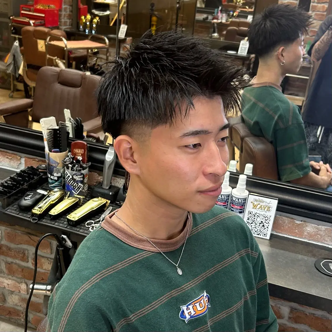ショート メンズ フェードカット モヒカン カット 💈針金パーマ/ ソフトアフロ💈望愛のヘアスタイル