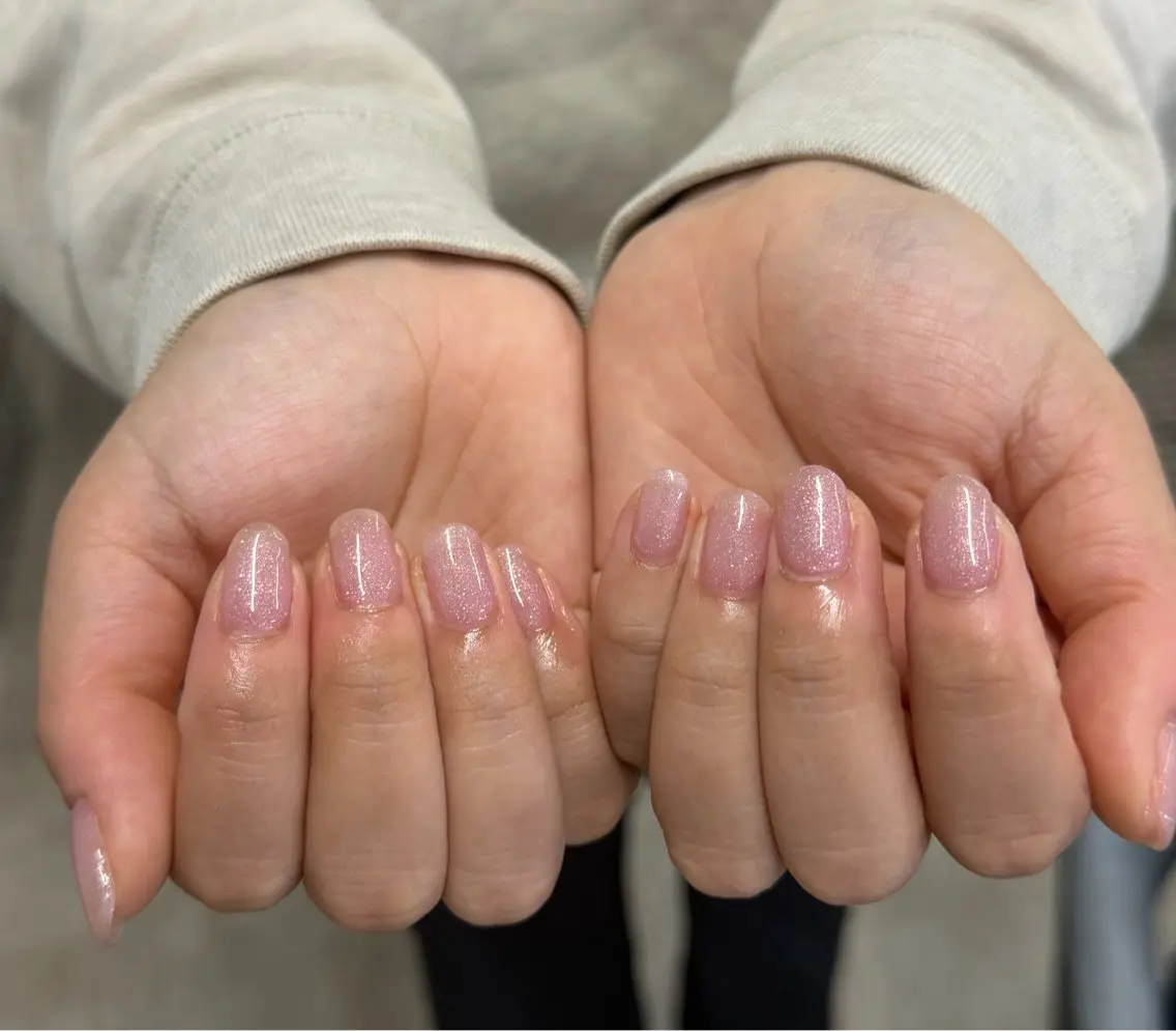 【ハンド】自爪オフありワンカラーの写真