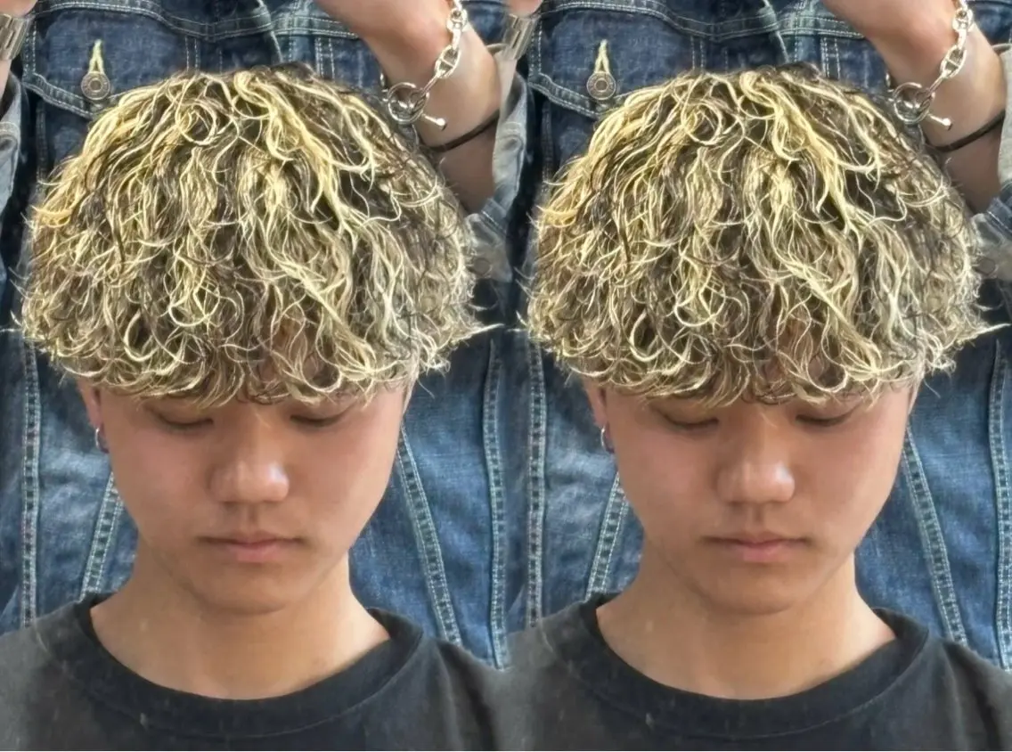 パーマ りき カラー縮毛 レディースも可能のヘアスタイル