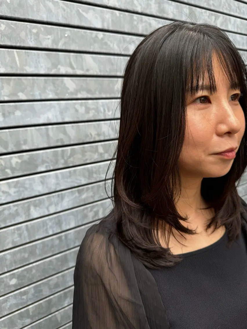 ミディアム ミディアムパーマ パーマ 青木 裕のヘアスタイル