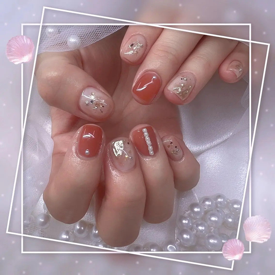 ネイル チークネイル ガーリー グラデーション マグネットネイル ピンク ハンドネイル Chill Nailsalonのネイルデザイン